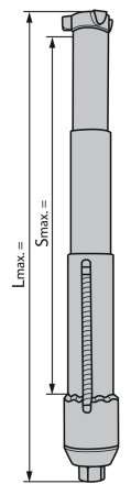 Klann Vnitřní pružinový kompresor, krátký, velikost 1 + 2 3402495 KL-0025-20 E